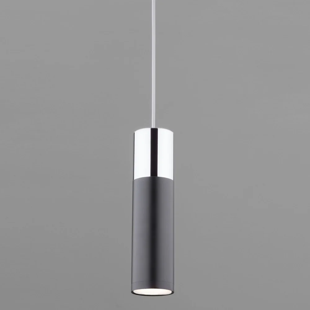 LED светильник подвесной в стиле лофт 50135/1 LED хром/черный Eurosvet