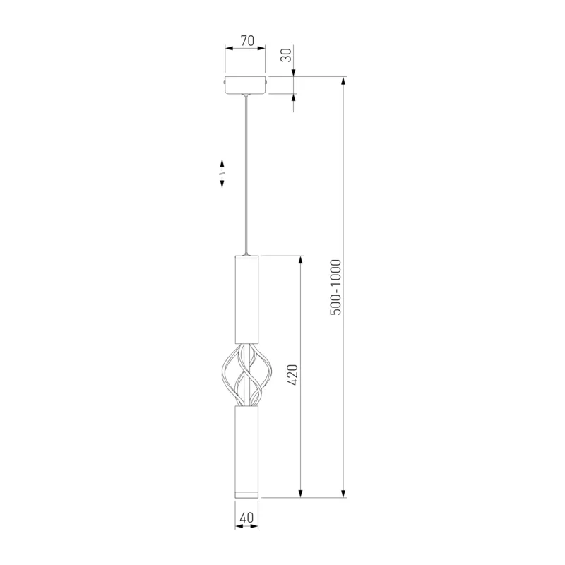 Подвесной светодиодный светильник 50191/1 LED черный/золото Eurosvet 5