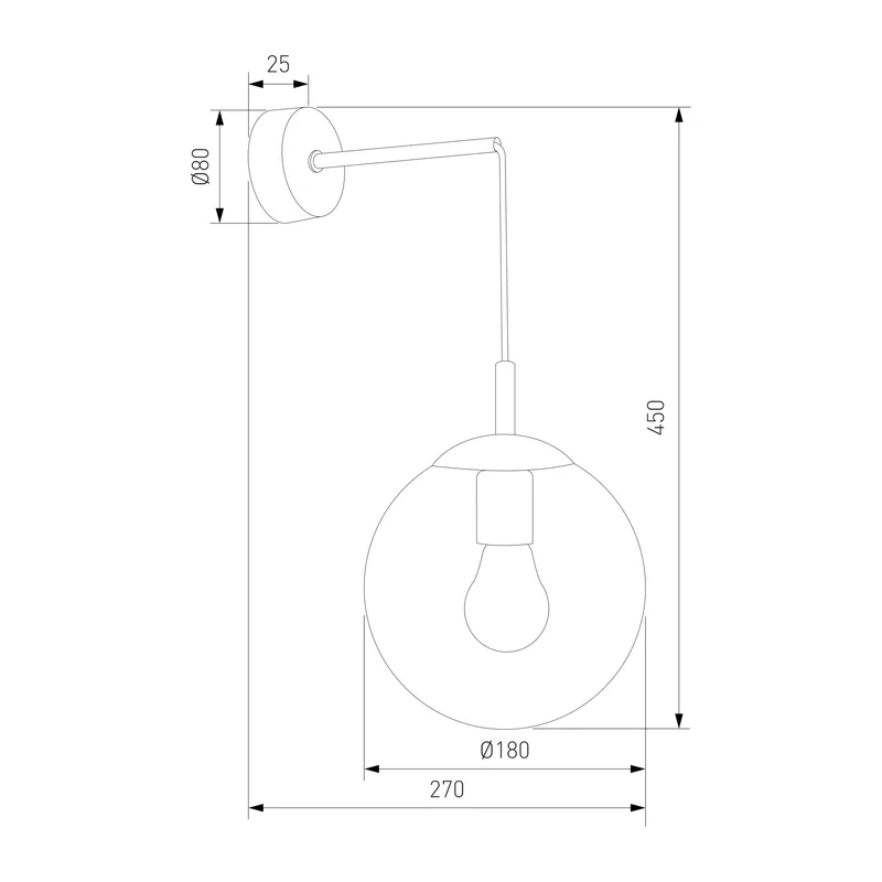 Настенный светильник со стеклянным плафоном 5389 Esme TK Lighting 4