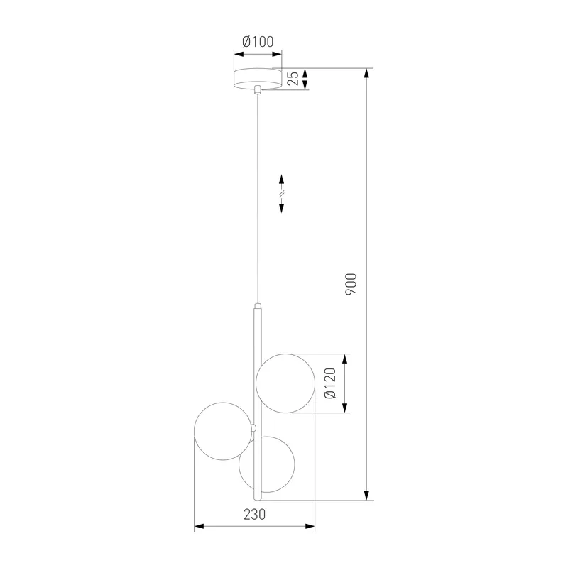 Подвесной светильник со стеклянными плафонами 5767 Estera TK Lighting 4
