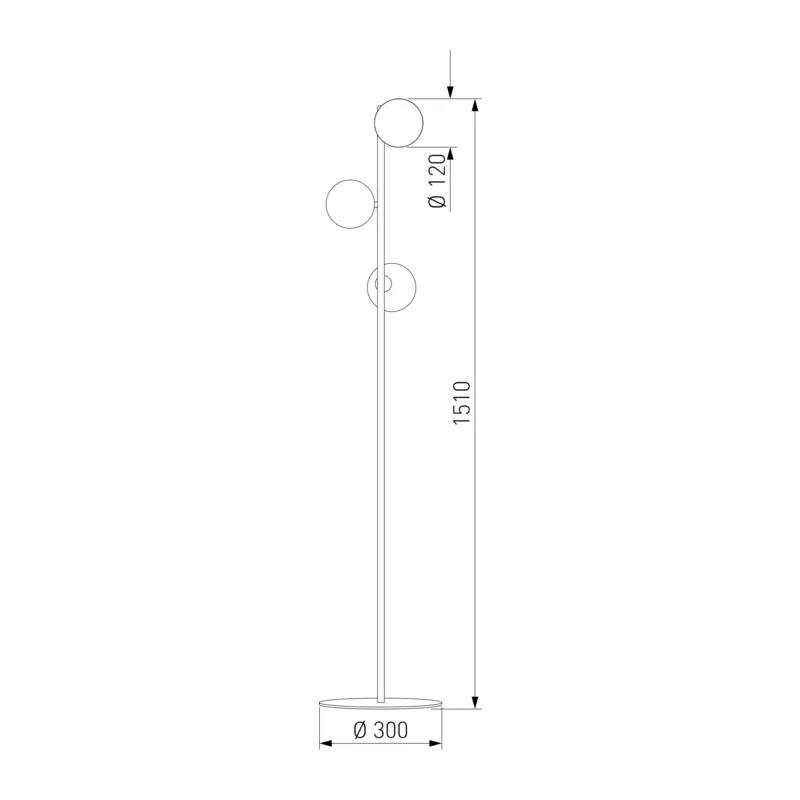 Напольный светильник со стеклянными плафонами 6189 Estera TK Lighting 2