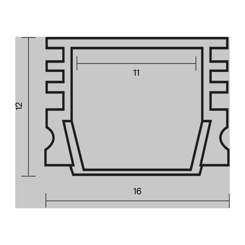 Алюминиевый профиль накладной 16x12 (Белый, 2 м), ALM-005-W-2M 631006 Maytoni 4