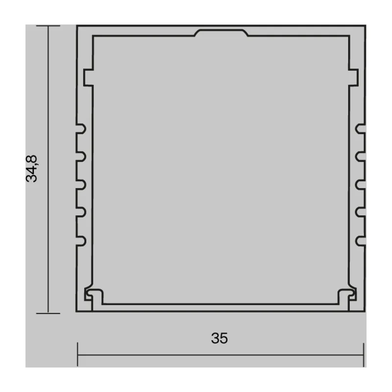Алюминиевый профиль накладной 35x35 (Серебро, 2 м), ALM-3535AT-S-2M 631008 Maytoni 6