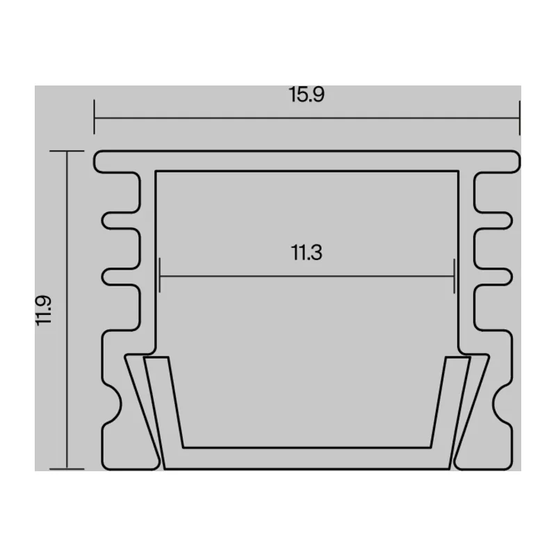 Алюминиевый профиль накладной 16x12 (Серебро, 2 м), ALM-005-S-2M 631012 Maytoni 2