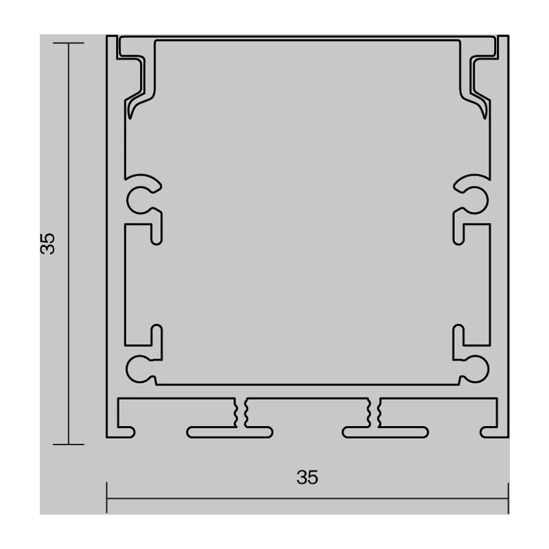 Алюминиевый профиль накладной-подвесной 35x35 (Латунь, 2 м), ALM-3535BT-BR-2M 633005 Maytoni 5