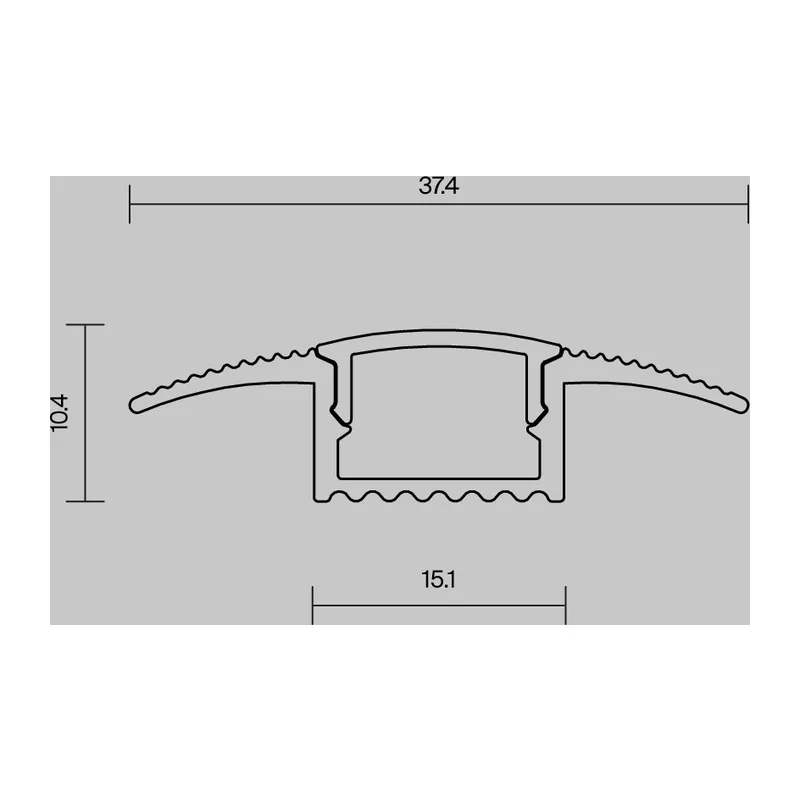 Алюминиевый профиль встраиваемый в пол 37x10 (Черный, 2 м), ALM-3710-S-2M 636023 Maytoni 6