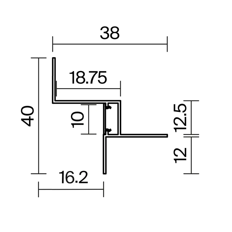Алюминиевый профиль встраиваемый скрытого монтажа 44x41 (Серебро, 2 м), ALM-4441-S-2M 636024 Maytoni 2