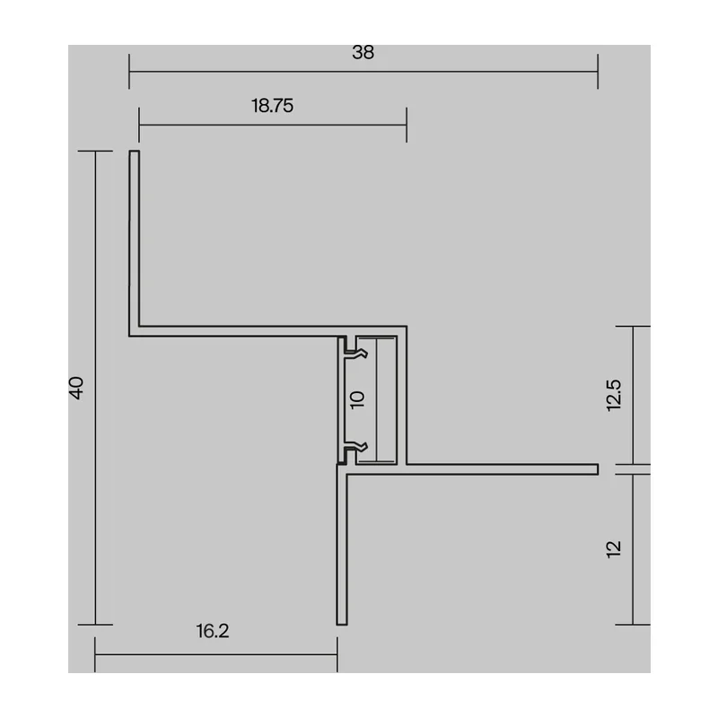 Алюминиевый профиль встраиваемый скрытого монтажа 44x41 (Серебро, 2 м), ALM-4441-S-2M 636024 Maytoni 6