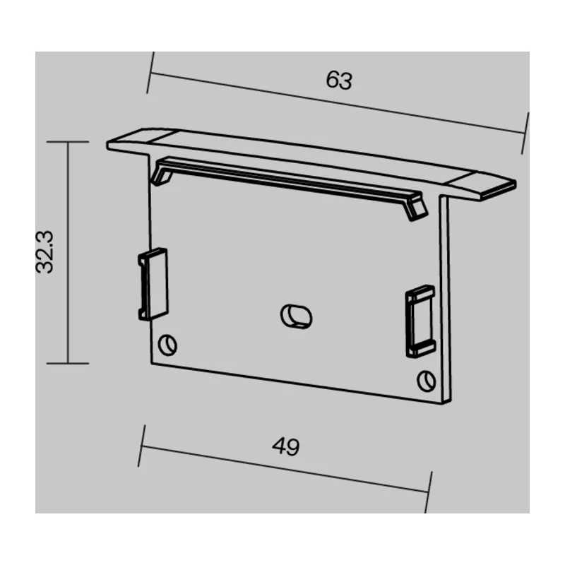 Комплект заглушек (для профиля ALM-6332-S-2M) ALM-6332-EC 2 шт. Maytoni 642003 6
