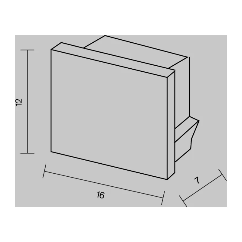 Комплект заглушек (для профиля 16x12) 10 шт., ALM-005-B-EC 642022 Maytoni 6