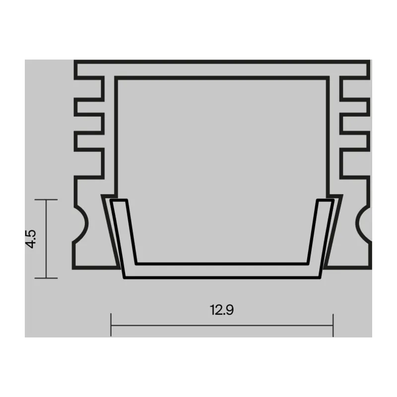Рассеиватель для профиля 16x12 (Чёрный, 2 м), ALM-005-B-DF-2M 642024 Maytoni 2