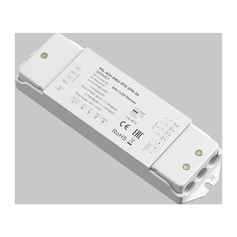 Диммер DALI DT6-DT8 четырёхканальный 12-48В Цветной (RGB)+W 576Вт Maytoni 721003 2
