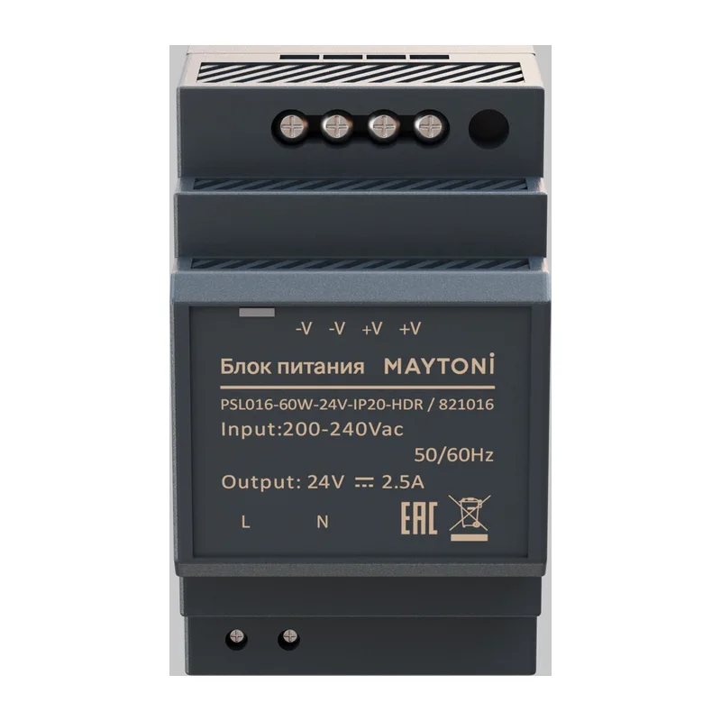 Источник напряжения PSL016 24В 60Вт IP 20 821016 Maytoni 2
