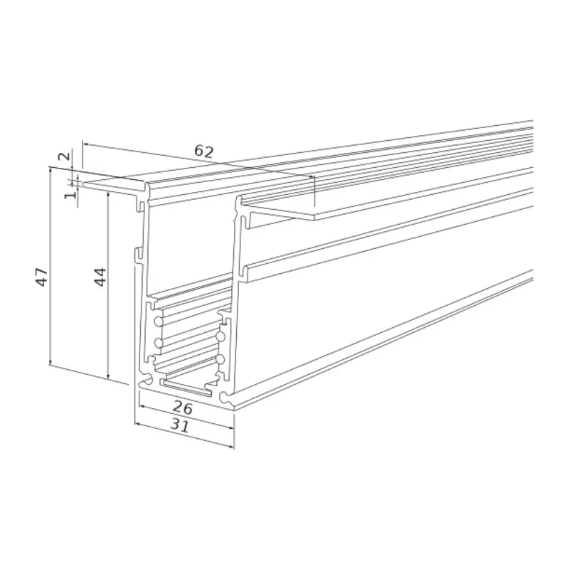 Slim Magnetic Шинопровод встраиваемый черный (1м) 85086/00 Elektrostandard 4