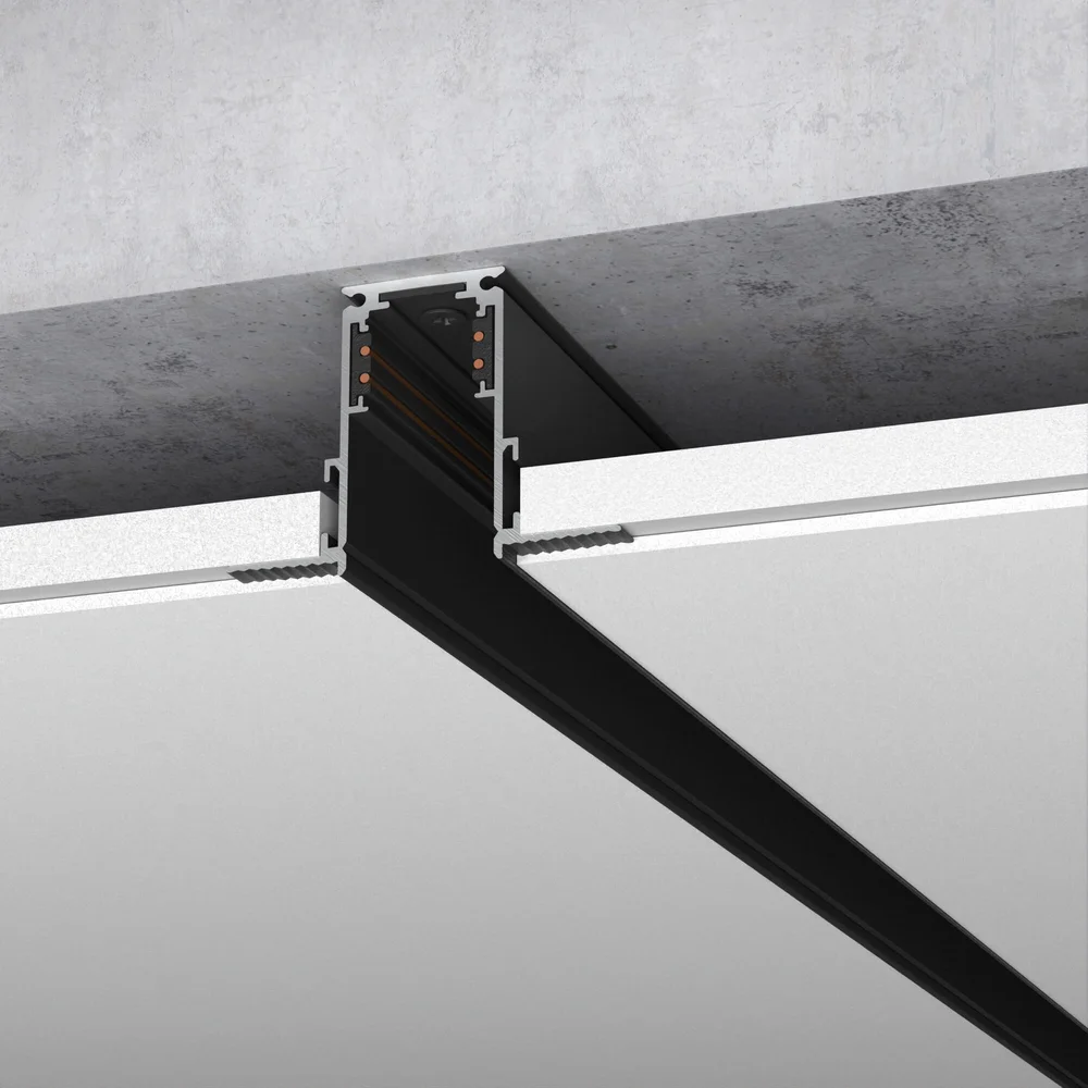 Slim Magnetic Шинопровод встраиваемый черный (2м) 85087/00 Elektrostandard
