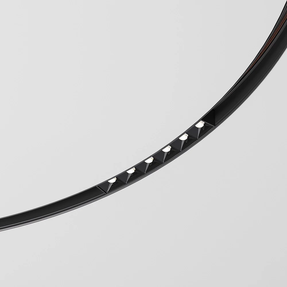 Slim Magnetic Трековый светильник для радиусного шинопровода 6W 4200K Intenso чёрный Ø 1200мм 85185/01 Elektrostandard