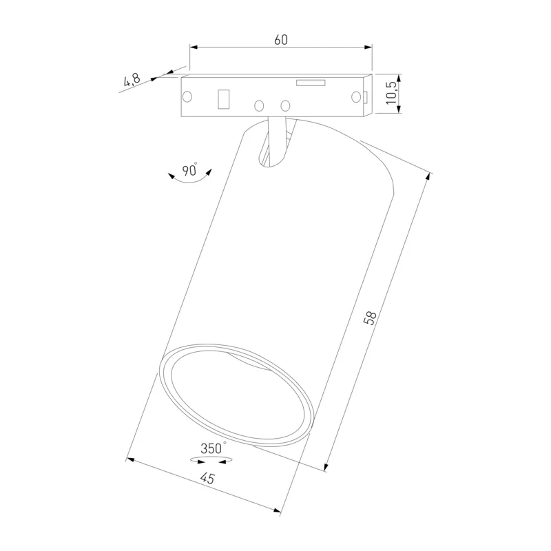 Mini Magnetic Трековый светильник 9W 3000K латунь/черный 85204/01 Elektrostandard 8