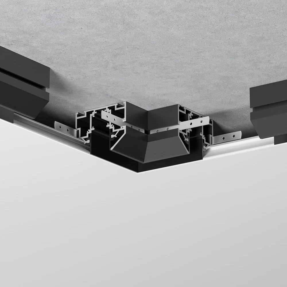 Slim Magnetic Коннектор угловой внутренний для шинопровода в натяжной потолок черный 85204/00 85205/00 Elektrostandard