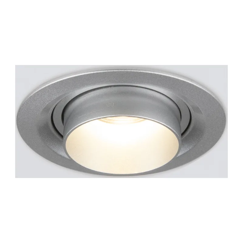 Встраиваемый светодиодный светильник с регулировкой угла освещения 9920 LED 15W 4200K серебро Elektrostandard 4