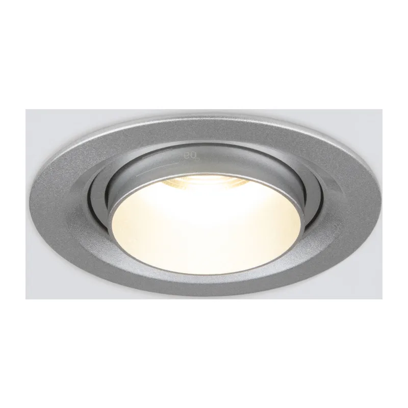 Встраиваемый светодиодный светильник с регулировкой угла освещения 9920 LED 15W 4200K серебро Elektrostandard 6