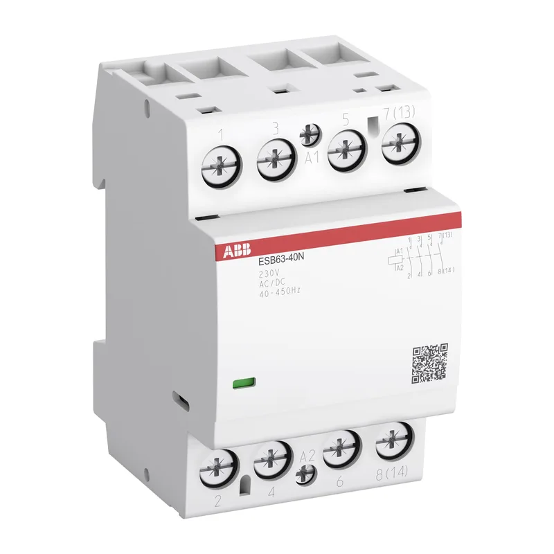 ABB Контактор ESB63-40N-06 модульный (63А АС-1, 4НО), катушка 230В AC/DC 2
