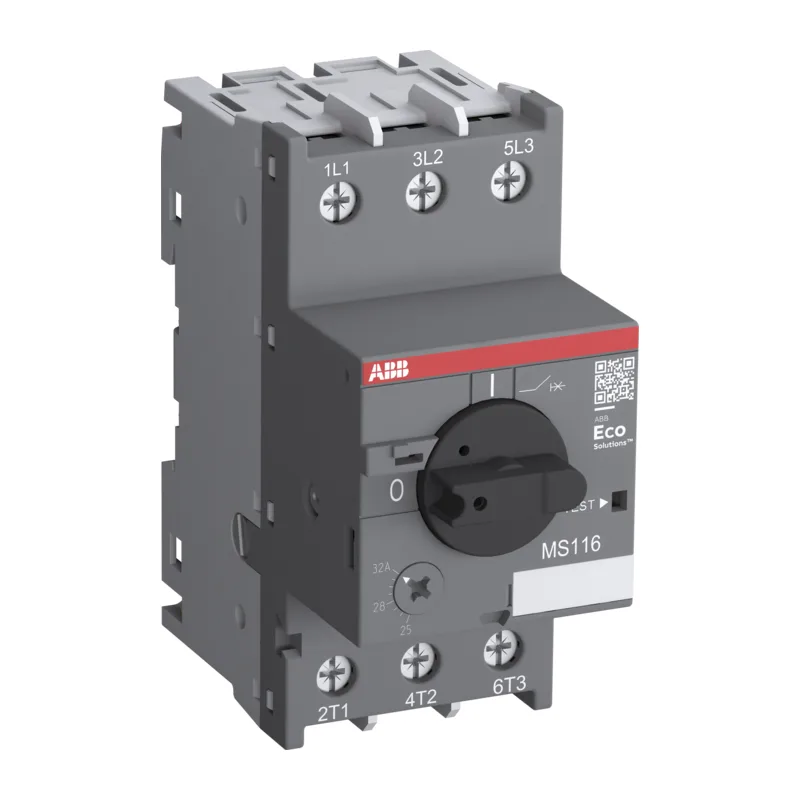 Автомат ABB MS116-32 10кА с регулир. тепловой защитой 25A-32А 1SAM250000R1015