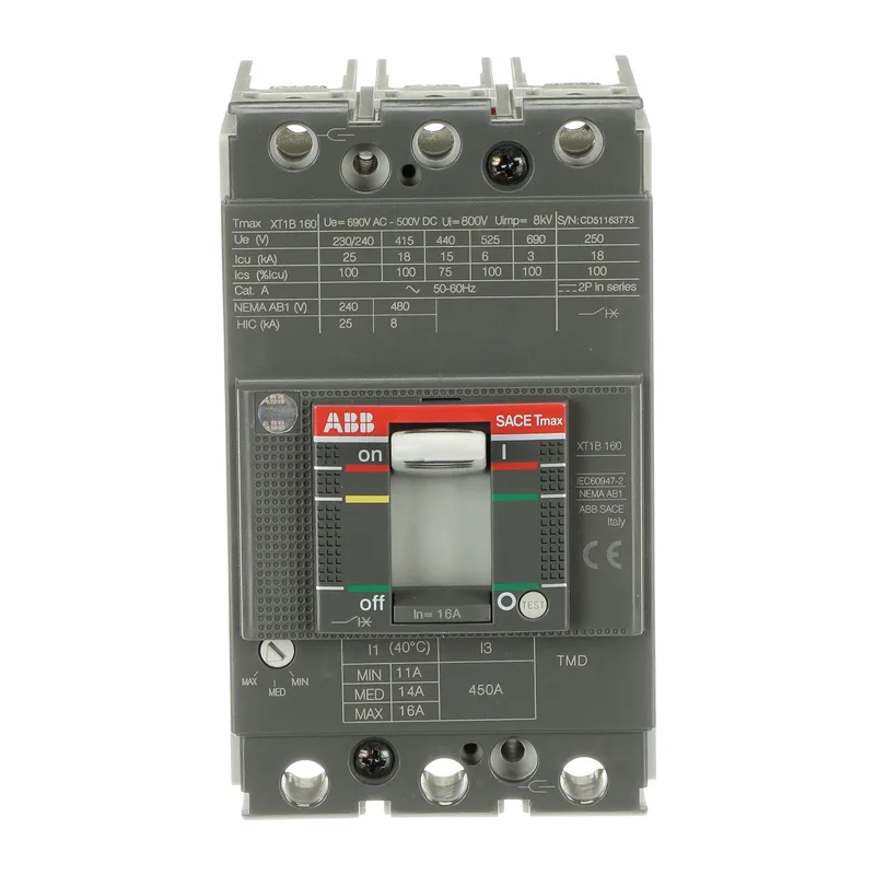 Автомат ABB XT1B 160 TMD 16-450 3p F F Выключатель автоматический 1SDA066799R1 3