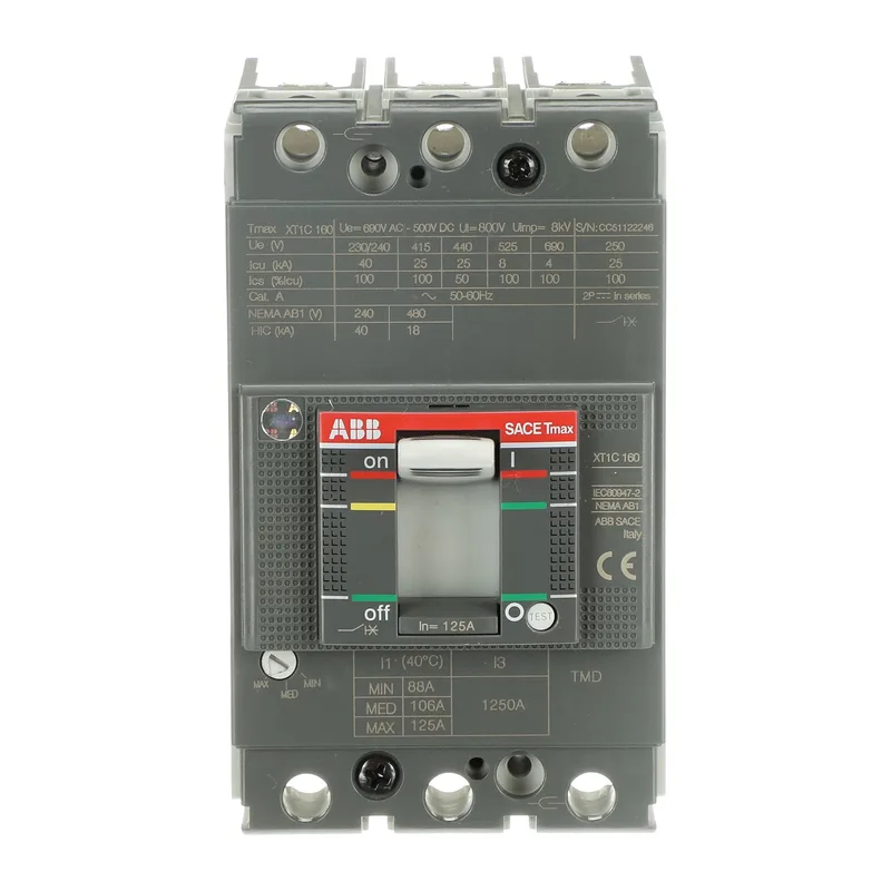 Автомат ABB XT1C 160 TMD 125-1250 3p F F Выключатель автоматический 1SDA067398R1 3