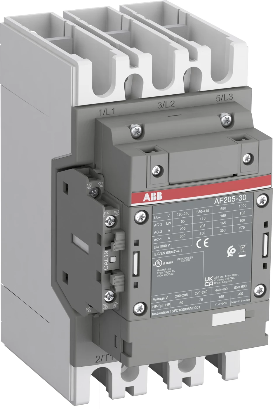 ABB AF205-30-11-13 Контактор 3-х полюсный с катушкой управления 100-250B AC/DC