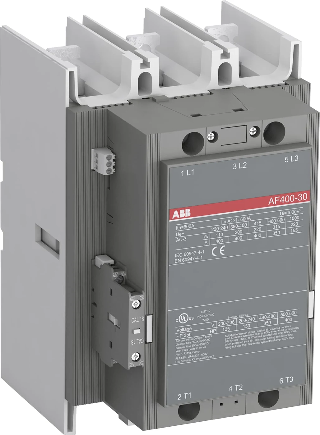 ABB AF400-30-11 Контактор 3-х полюсный с катушкой управления 100-250B AC/DC