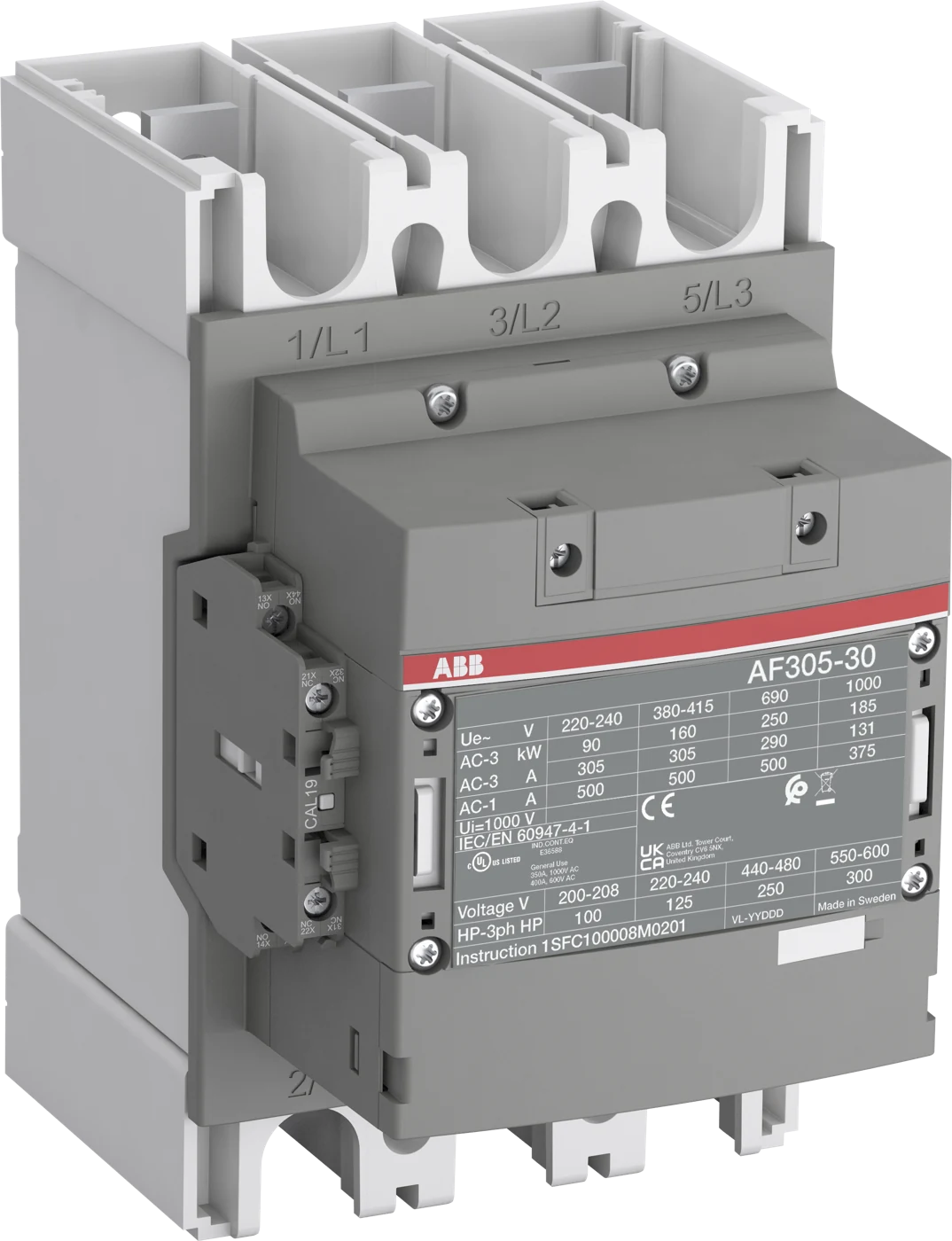 ABB AF305-30-11-13 Контактор 3-х полюсный с катушкой управления 100-250B AC/DC