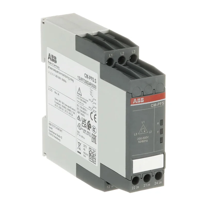 ABB CM-PFS.S Трехфазное реле контроля напряжения (контроль обрыва и чередования фаз) CM-PFS.S 3x200-500В AC, 2ПК