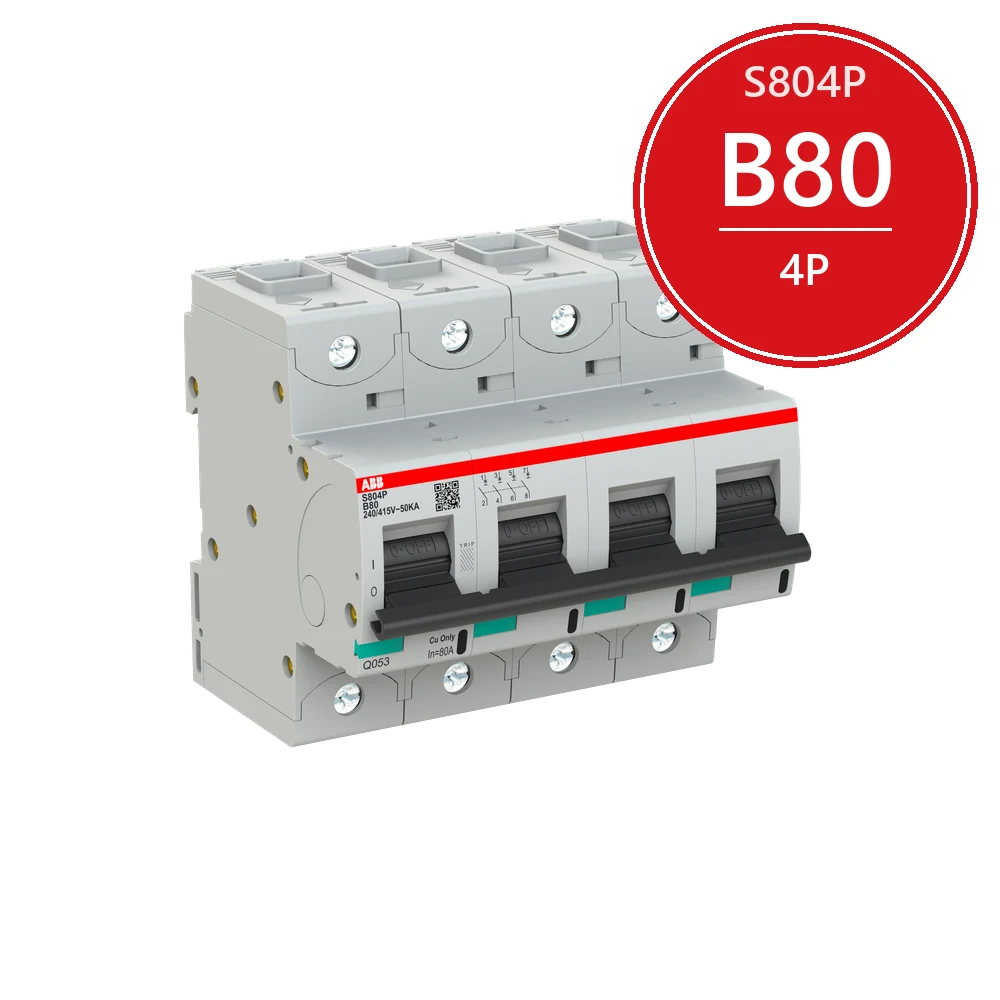 Автоматический выключатель ABB S804P B80 4P 2CCG001223R0001