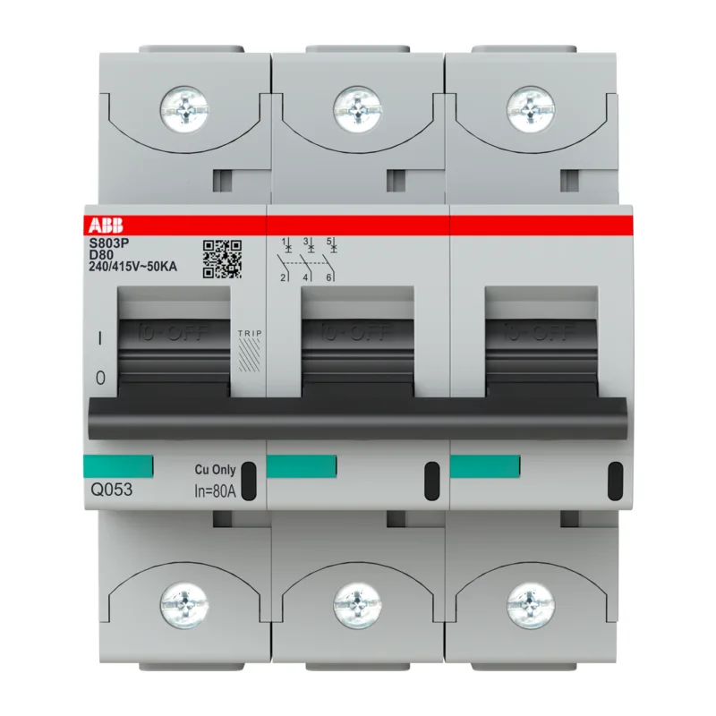 Автоматический выключатель ABB S803P D80 3P (2CCG001244R0001) 2