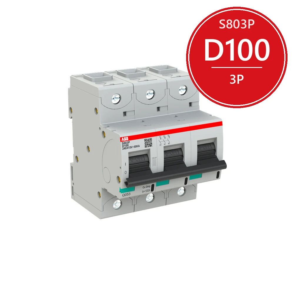 Автоматический выключатель ABB S803P D100 3P 2CCG001245R0001
