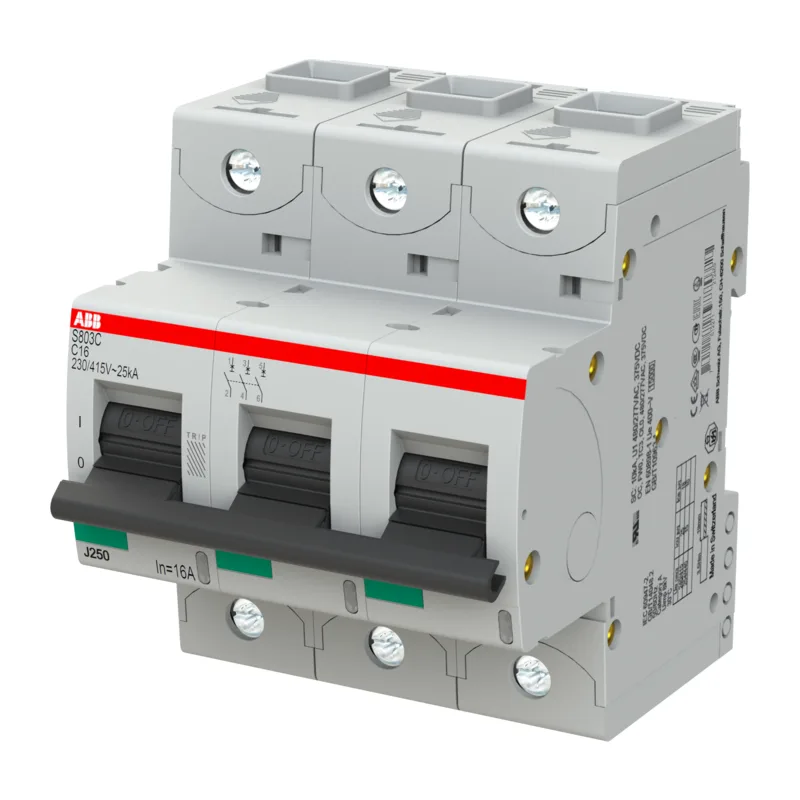 Автоматический выключатель ABB S803C 3P 16A (C) 25кА (4.5 мод.) 2CCS883001R0164 2
