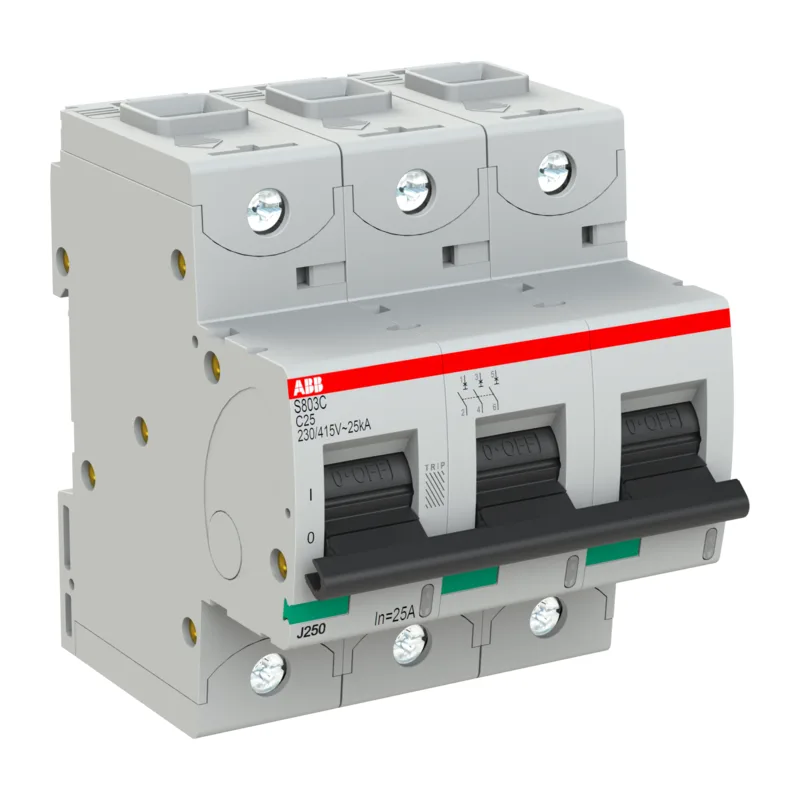 Автоматический выключатель ABB S803C 3P 25A (C) 25кА (4.5 мод.) 2CCS883001R0254 3