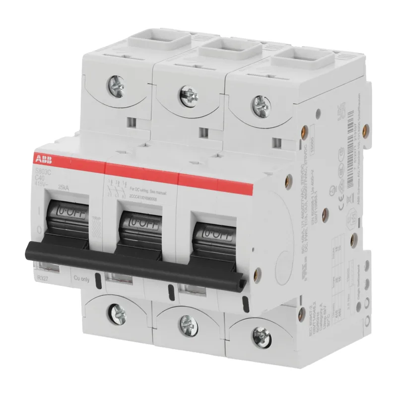 Автоматический выключатель ABB S803C C40 3P 40A (C) 25кА (4.5 мод.) 2CCS883001R0404 3
