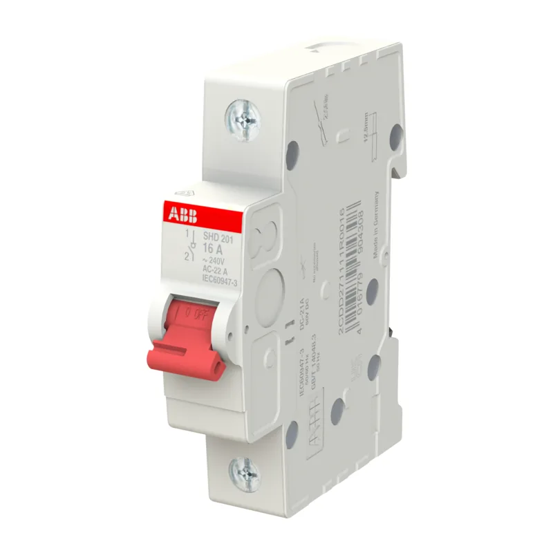 ABB SHD201 Рубильник 1P 16A рычаг красный 3