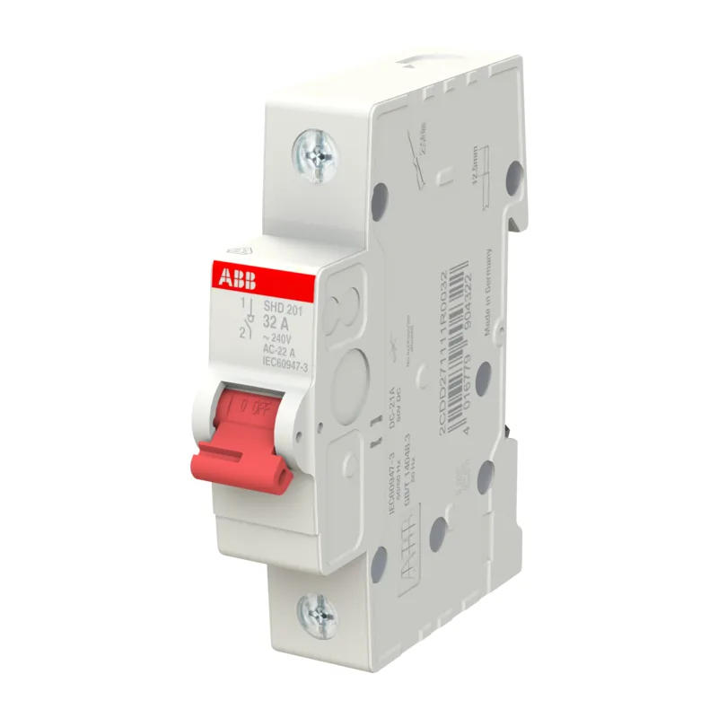 ABB SHD201 Рубильник 1P 32A рычаг красный 3