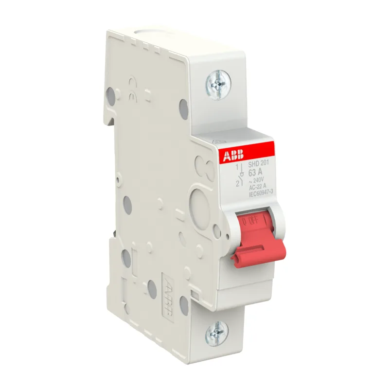 ABB SHD201 Рубильник 1P 63A рычаг красный 4
