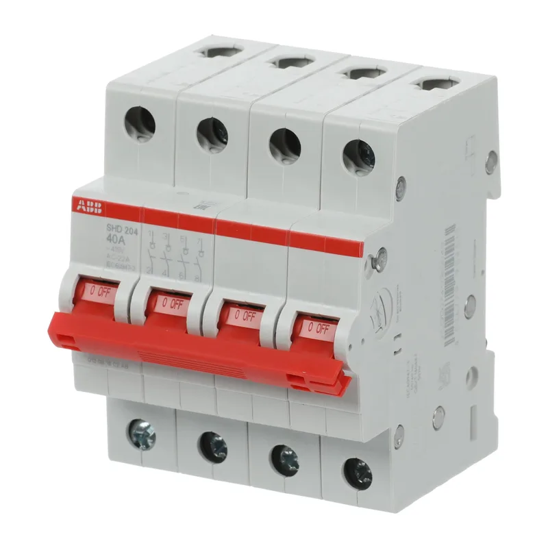 ABB SHD204 Рубильник 4P 40A рычаг красный 3