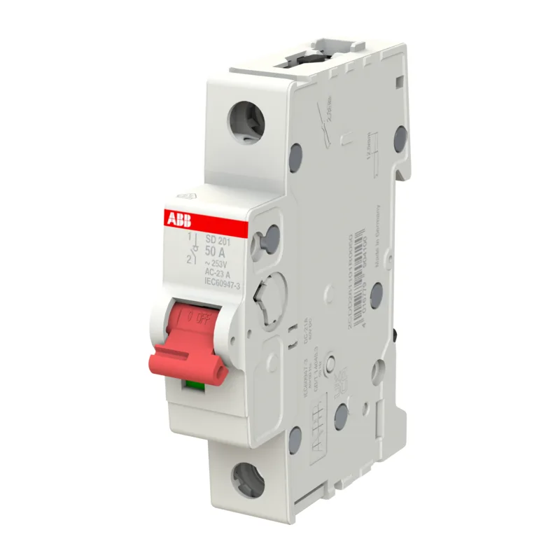 ABB SD201 Рубильник 1P 50A рычаг красный 3