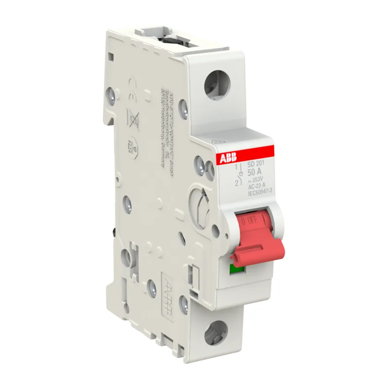 ABB SD201 Рубильник 1P 50A рычаг красный 4