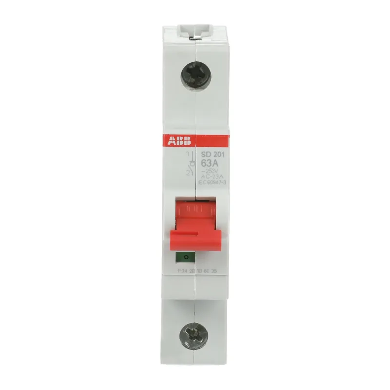 ABB SD201 Рубильник 1P 63A рычаг красный 2