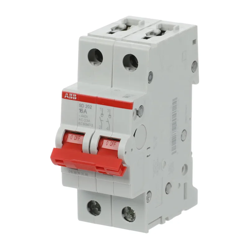 ABB SD202 Рубильник 2P 16A рычаг красный 3