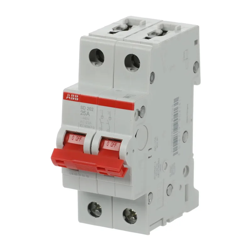 ABB SD202 Рубильник 2P 25A рычаг красный 3