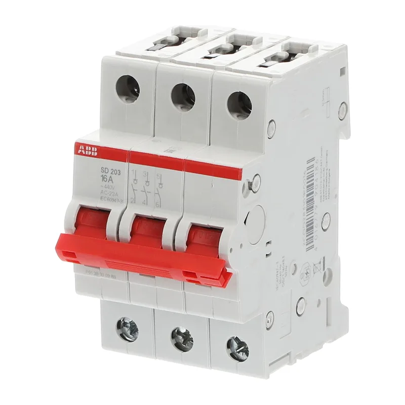 ABB SD203 Рубильник 3P 16A рычаг красный 3