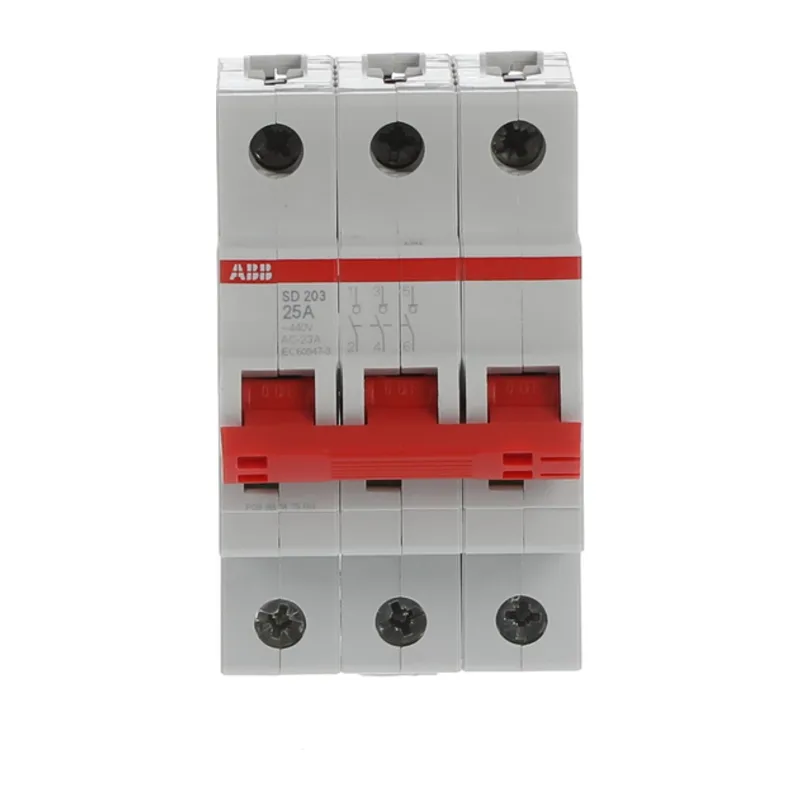ABB SD203 Рубильник 3P 25A рычаг красный 2