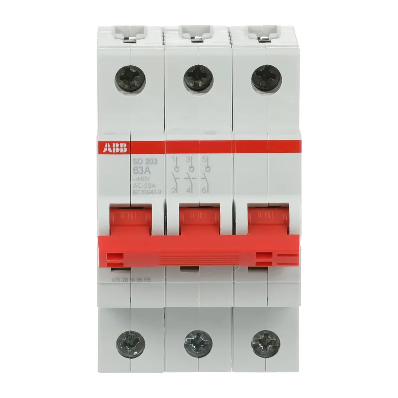 ABB SD203 Рубильник 3P 63A рычаг красный 2